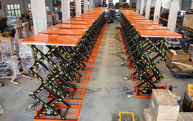 Sinolift HT triplex scissors electric stationary lift table